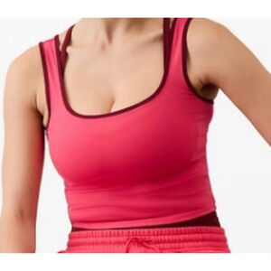 NWT Athleta Signature Rib Square Neck Crop Top Tank Size Medium